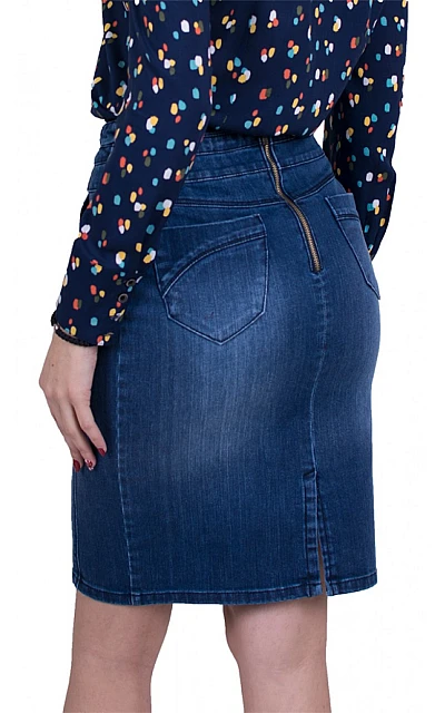 Straight Denim Skirt 18101